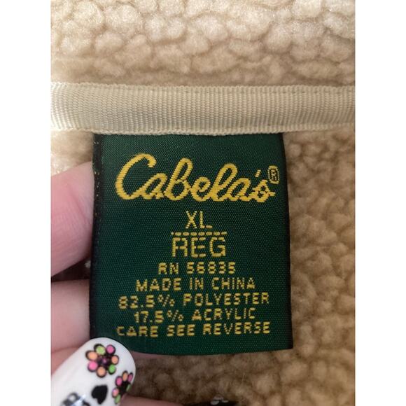 Cabela’s Ribbed Fleece Jacket with Sherpa Lining size XL - Picture 4 of 6